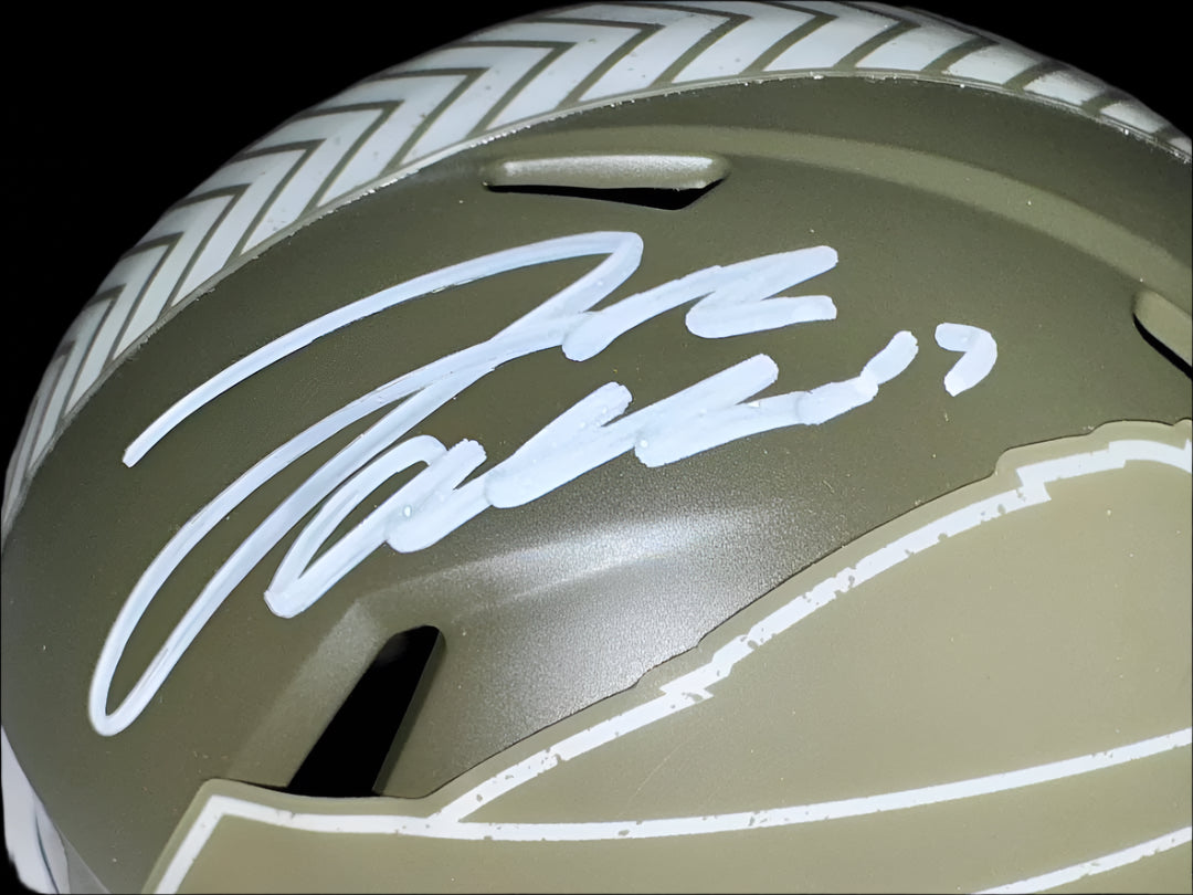 Josh Allen (Bills) signed Salute to Service mini-helmet - Beckett COA